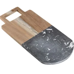 Deska do krojenia z uchwytem czarny marmur 38x18 cm