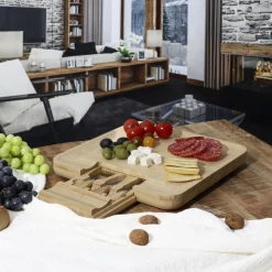 Deska do serów La Table z 3 nożami