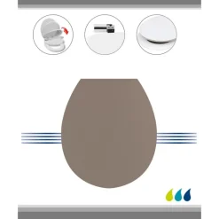 Deska sedesowa wolnoopadająca taupe