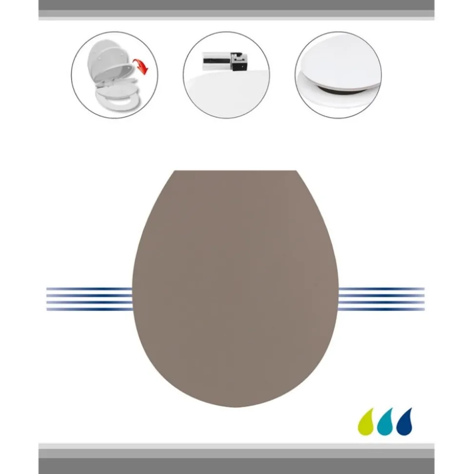Deska sedesowa wolnoopadająca taupe