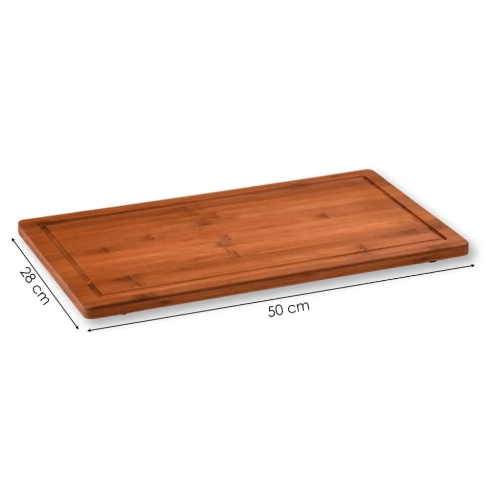 Deska z ciemnego bambusa z nóżkami 50x28x3,1 cm