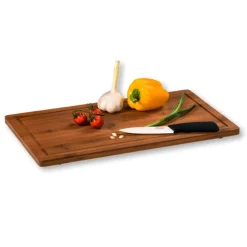 Deska z ciemnego bambusa z nóżkami 50x28x3,1 cm