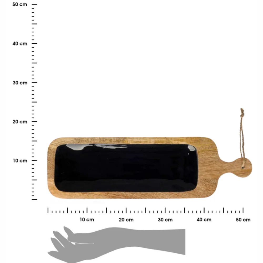 Deska do serwowania z czarnym wykończeniem * GIFTDECOR Sale