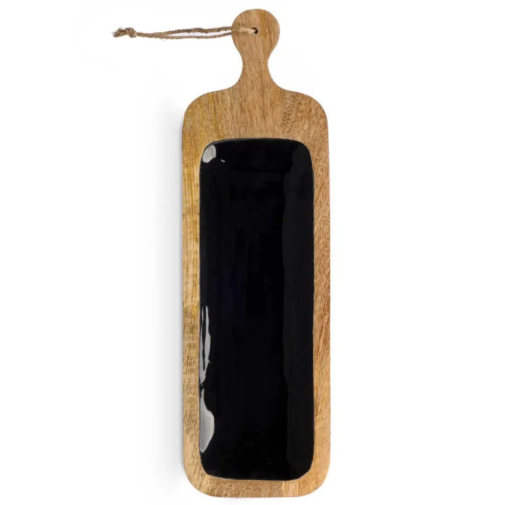 Deska do serwowania z czarnym wykończeniem * GIFTDECOR Sale