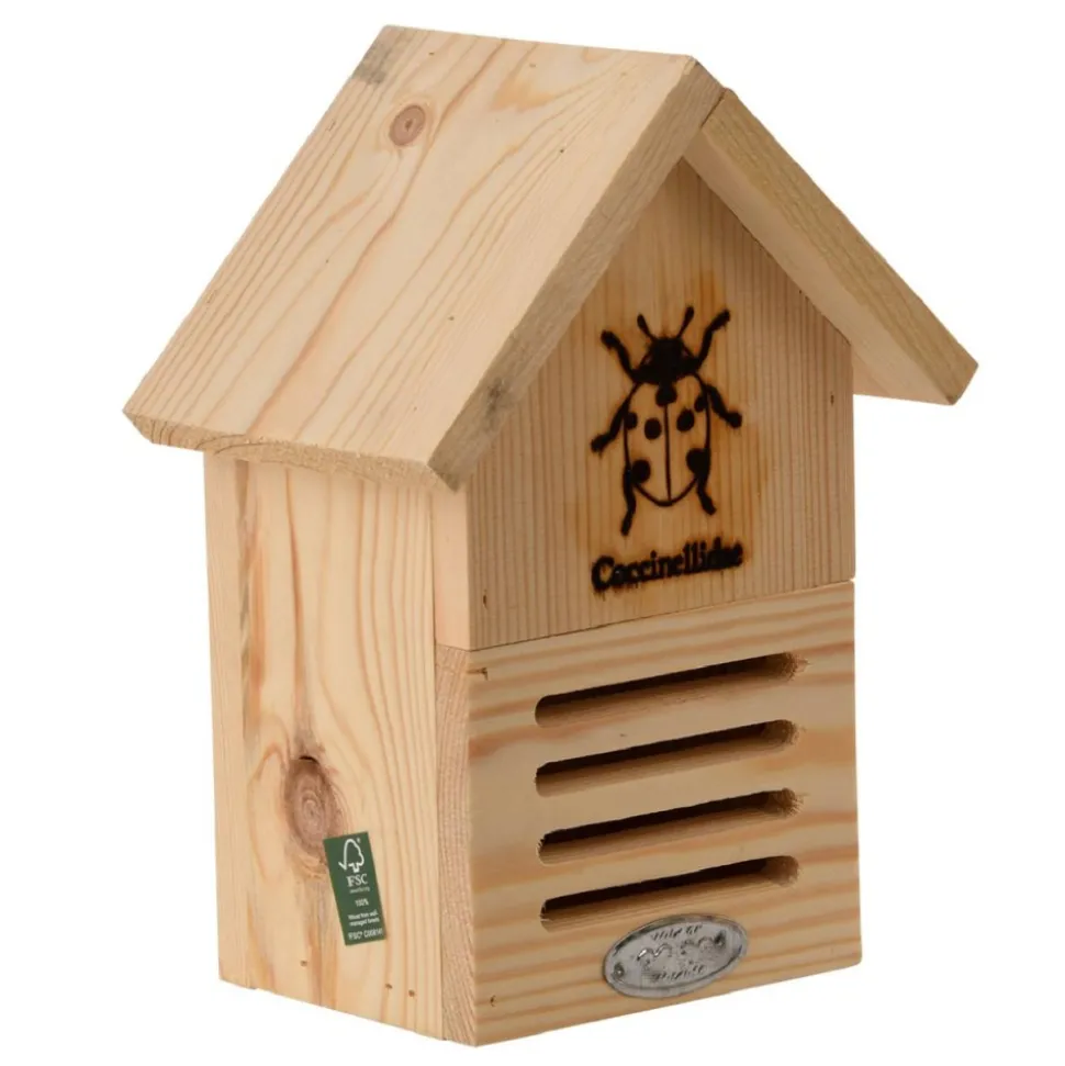 Domek dla biedronek z naturalnego drewna