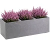 Donica Betonique na kółkach szary beton 90x30xh30 cm