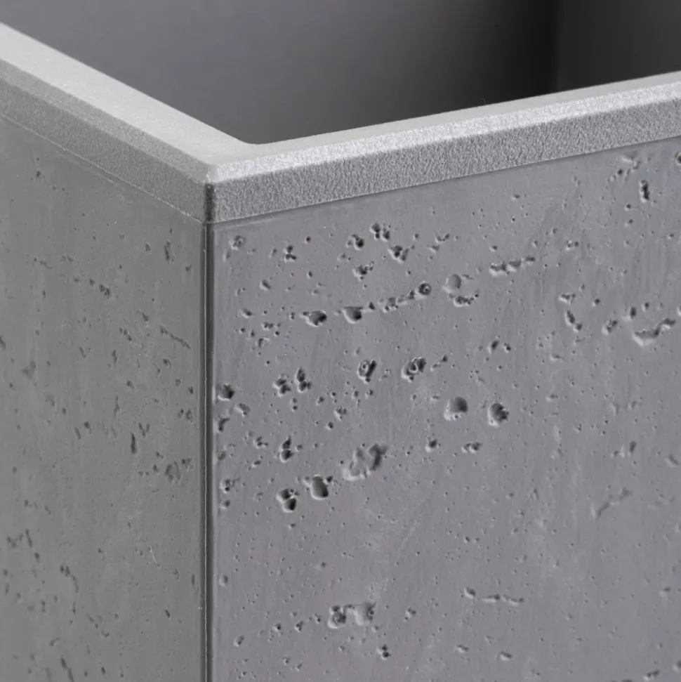 Donica Betonique na kółkach szary beton 90x30xh30 cm