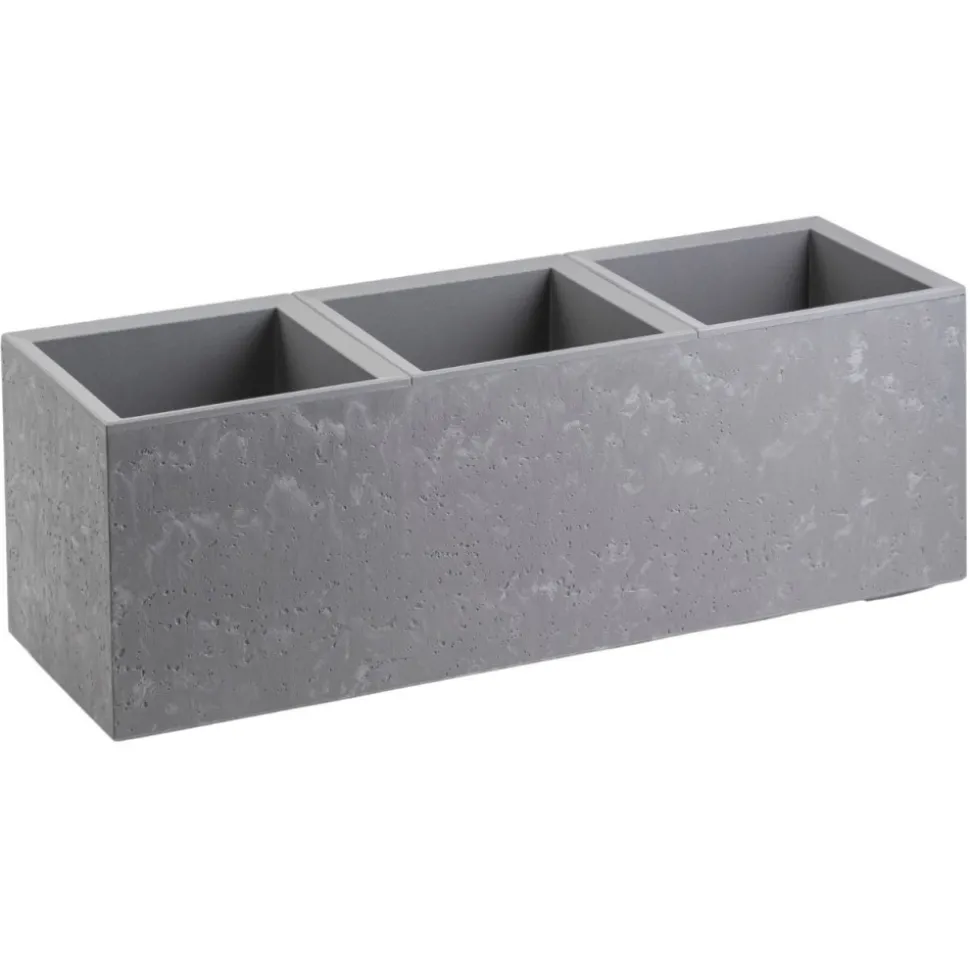 Donica Betonique na kółkach szary beton 90x30xh30 cm