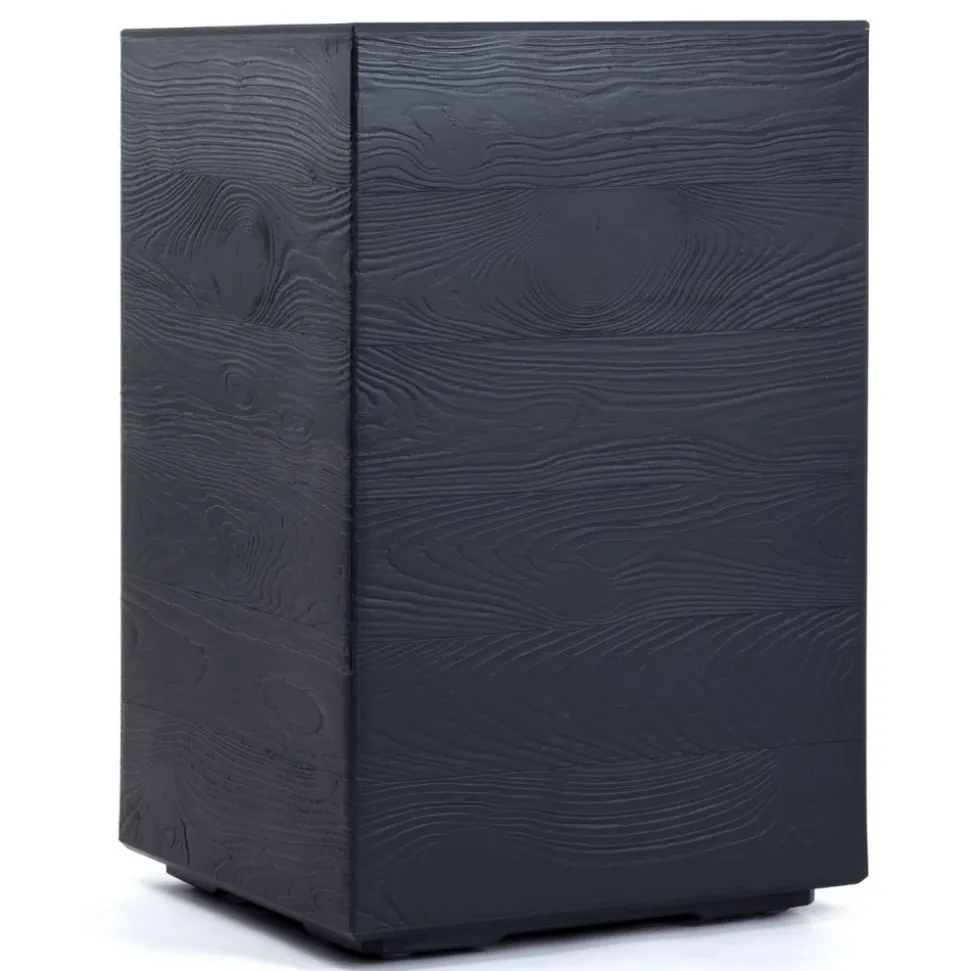 Donica Betonique na kółkach deska recykling antracyt H60x40 cm