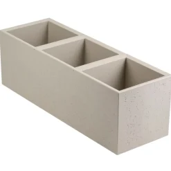 Donica Betonique na kółkach beton recykling beż 90x30xh30 cm