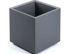 Donica Betonique na kółkach recykling beton szary 40x40xh40 cm