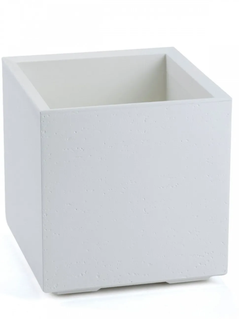 Donica Betonique na kółkach recykling beton kremowy 40x40xh40 cm