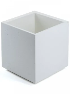 Donica Betonique na kółkach recykling beton kremowy 40x40xh40 cm