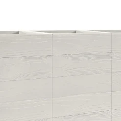 Donica Betonique na kółkach deska recykling kremowy 90x30xh60 cm