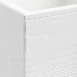 Donica Betonique na kółkach deska recykling kremowy 90x30xh60 cm