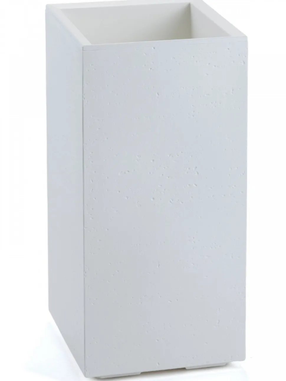 Donica Betonique na kółkach recykling beton kremowy 30x30xh60 cm