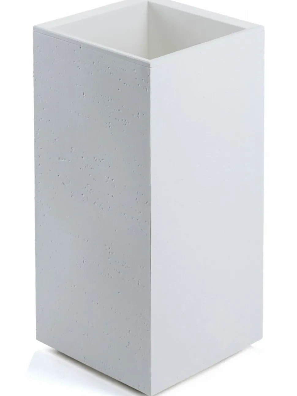 Donica Betonique na kółkach recykling beton kremowy 30x30xh60 cm
