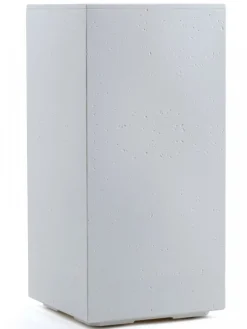 Donica Betonique na kółkach recykling beton kremowy 30x30xh60 cm