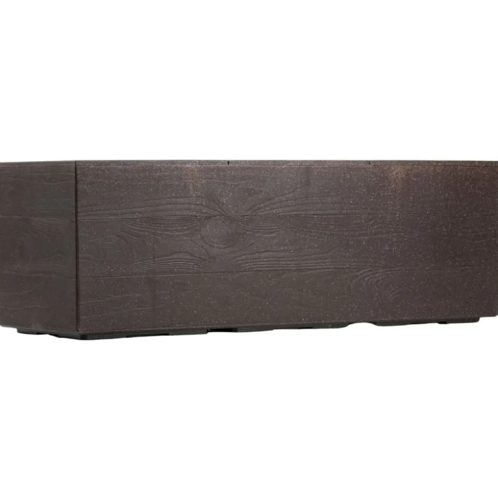 Donica Betonique na kółkach deska coffee espresso 90x30xh30 cm