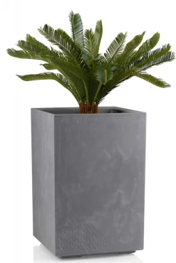 Donica Betonique na kółkach szary beton H60x40 cm