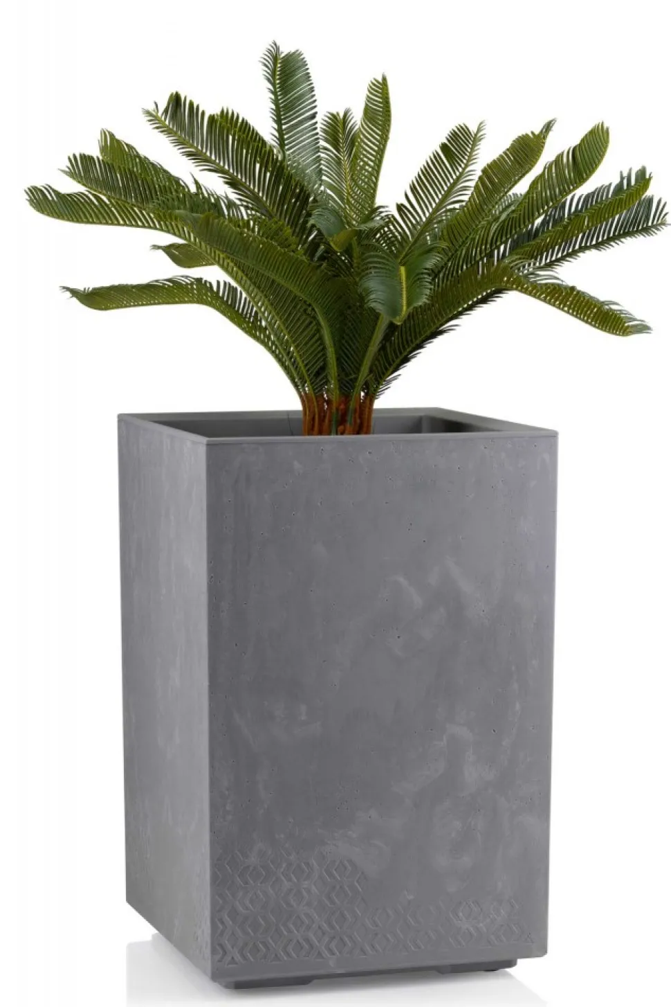 Donica Betonique na kółkach szary beton H60x40 cm