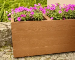 Donica Betonique na kółkach ECO wood h39x78 cm