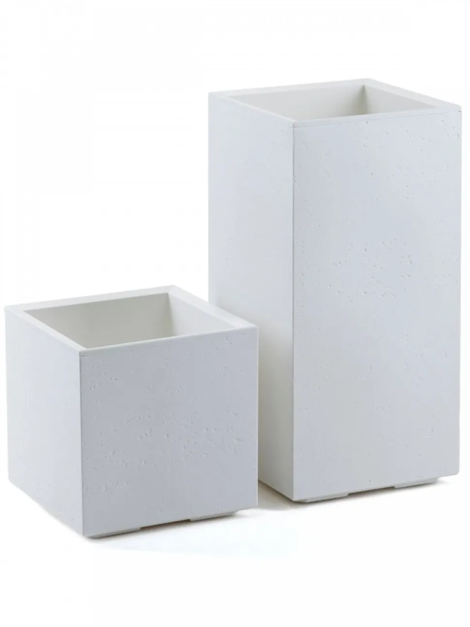 Donica Betonique na kółkach recykling beton kremowy 30x30xh30 cm