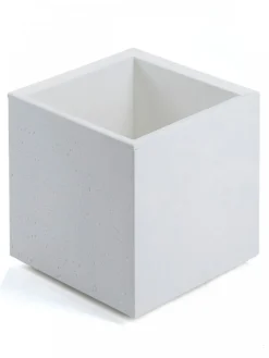 Donica Betonique na kółkach recykling beton kremowy 30x30xh30 cm