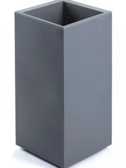Donica Betonique na kółkach recykling beton szary 30x30xh60 cm