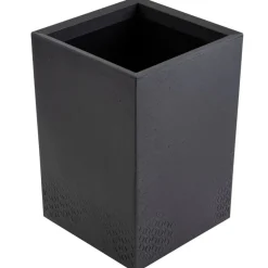 Donica Betonique na kółkach recykling czarny H60x40 cm