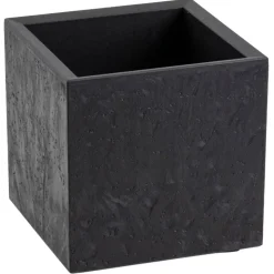 Donica Betonique na kółkach czarny beton 30x30xh30 cm
