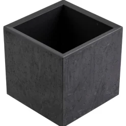 Donica Betonique na kółkach czarny beton 30x30xh30 cm