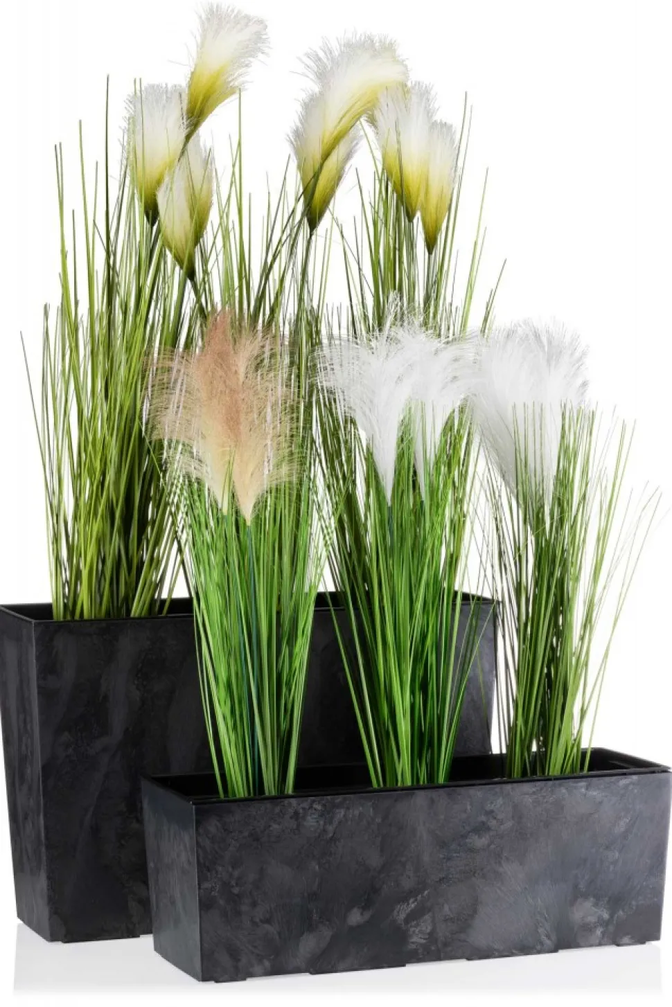 Donica Bloom Czarny Beton h36x56cm