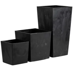 Donica Flore Czarny Beton h30,5x29,5x29,5 cm
