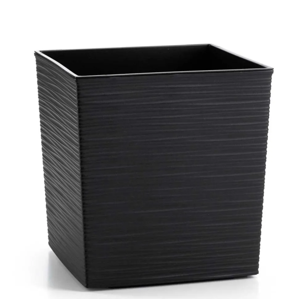 Donica Flore Riflo czarna h25x25 cm