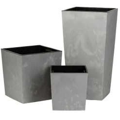 Donica Flore Szary Beton h41x39,5x39,5 cm
