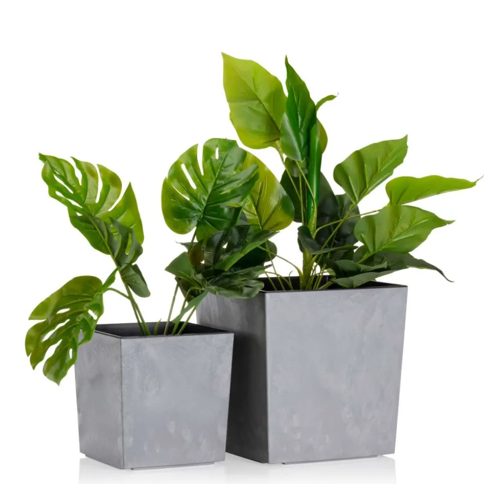 Donica Flore Szary Beton h19x19 cm