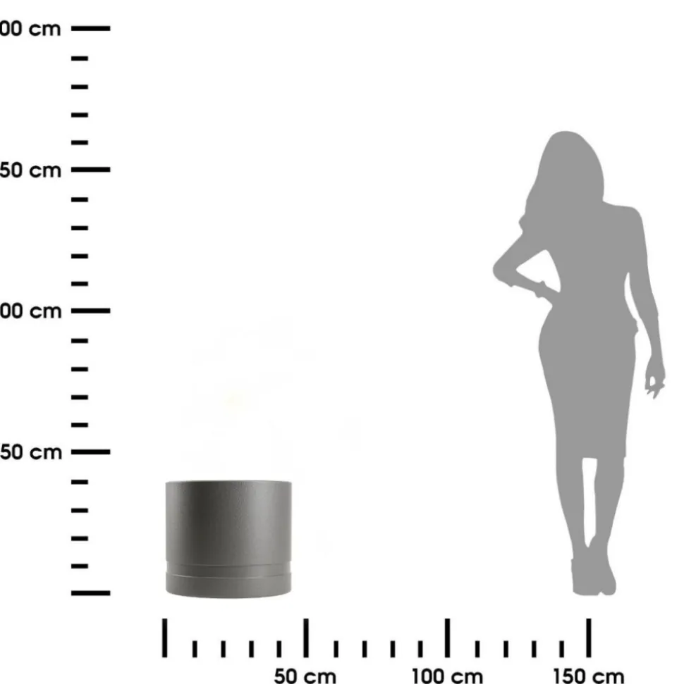 Donica LUNA WALEC antracyt 43,3 cm