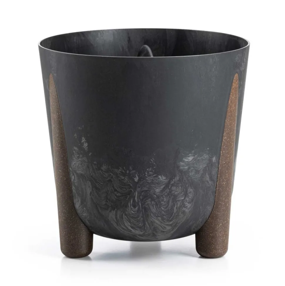Donica Moss recykling czarny beton 26xh25 cm