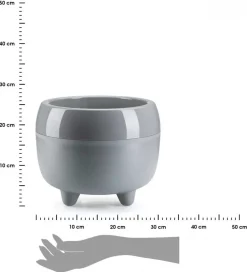 Donica na nóżkach botanica szara 30xh24 cm