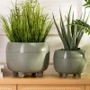 Donica na nóżkach botanica szarozielona 30xh24 cm