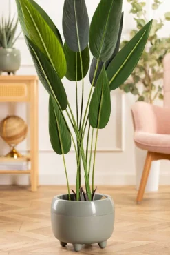 Donica na nóżkach botanica szarozielona 30xh24 cm