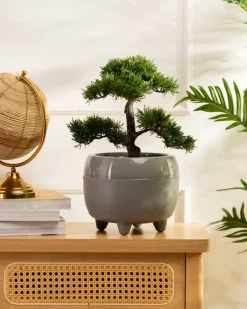 Donica na nóżkach botanica szara 23xh18 cm