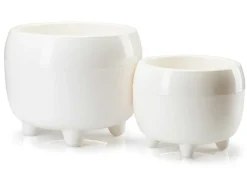 Donica na nóżkach botanica kremowa 30xh24 cm