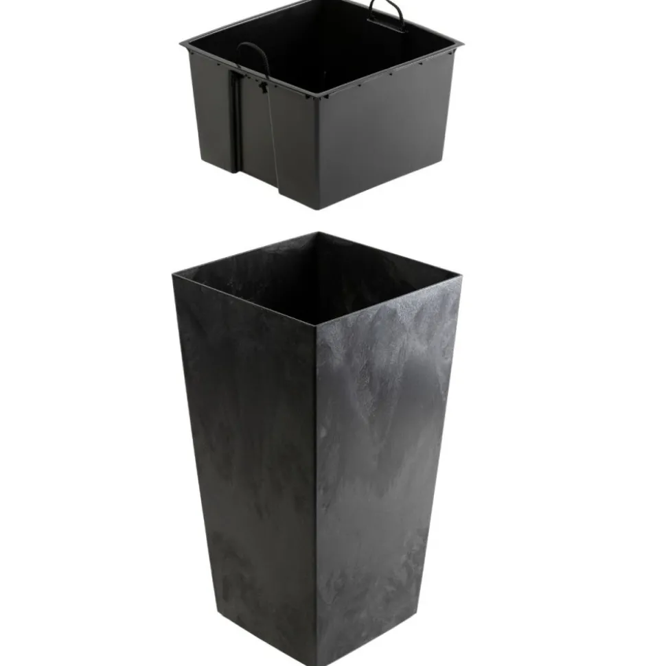 Donica Porto Czarny Beton h75x39,6x39,6 cm