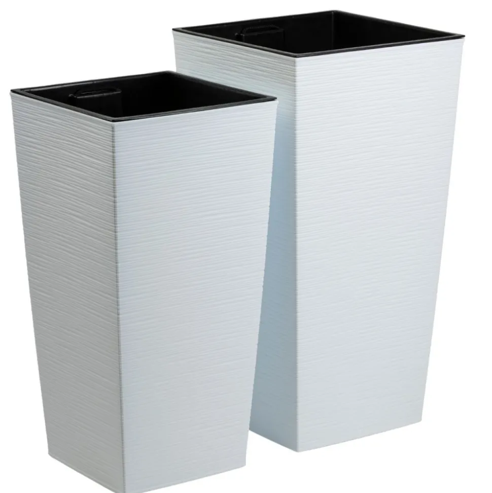 Donica Porto Riflo biała h57x29,5x29,5 cm