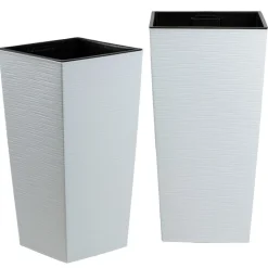 Donica Porto Riflo biała h57x29,5x29,5 cm