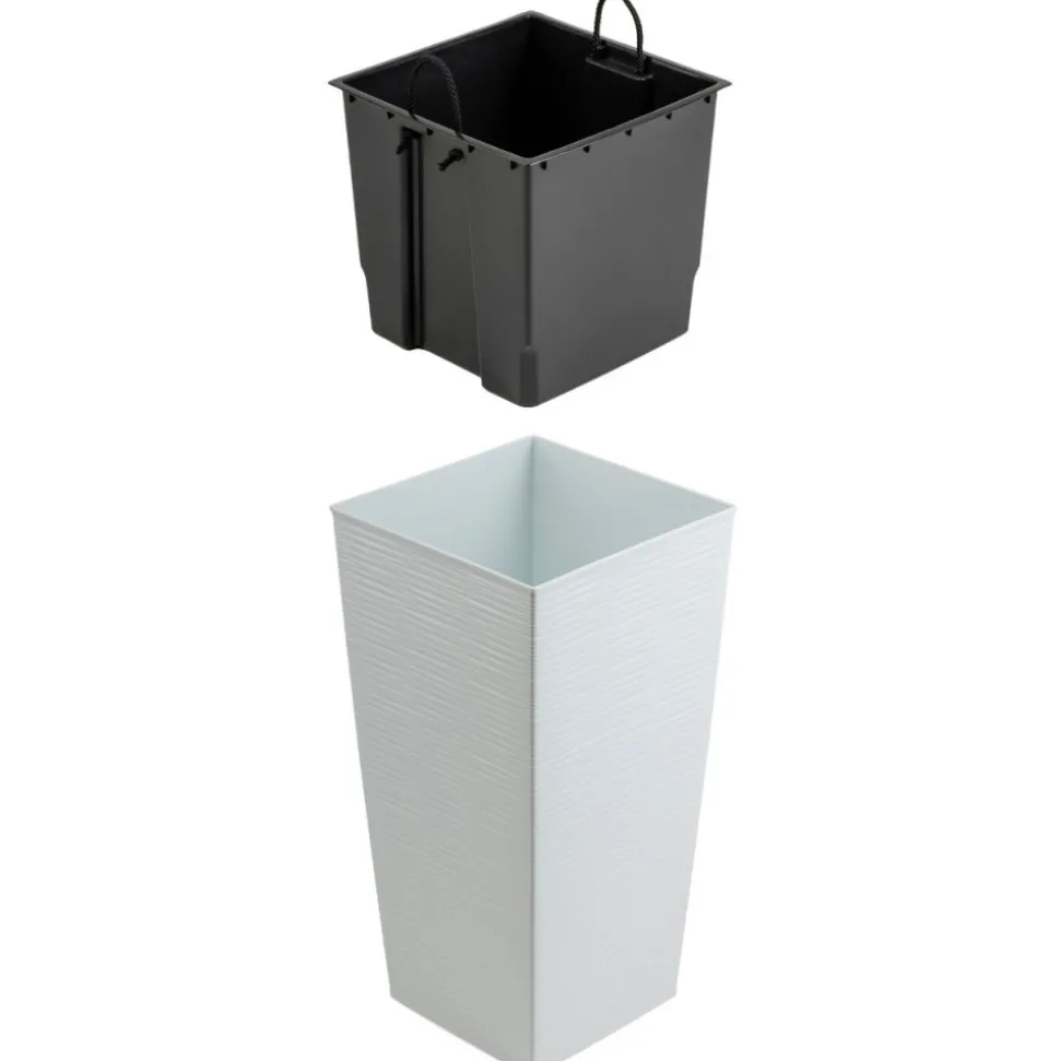 Donica Porto Riflo biała h57x29,5x29,5 cm