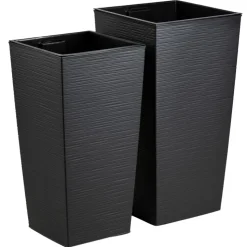 Donica Porto Riflo czarna h67,7x35x35 cm