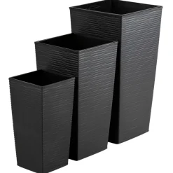 Donica Porto Riflo czarna h67,7x35x35 cm